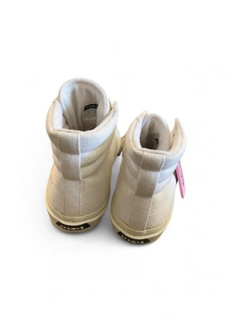 RAYE Cream High-Top Sneakers with Lace-Up Detail